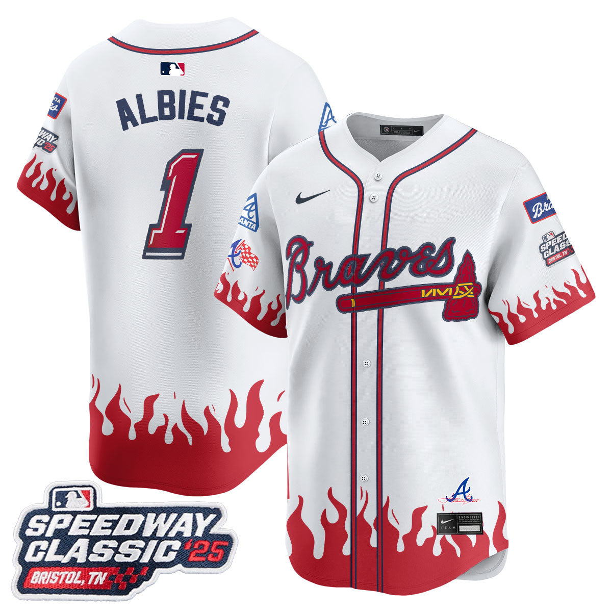 Men's Atlanta Braves 2025 Speedway Classic Limited Jersey V2 - All Stitched