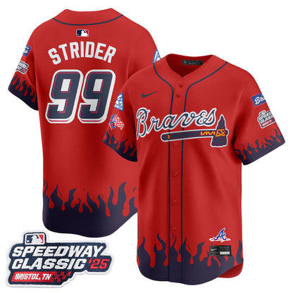 Men's Atlanta Braves 2025 Speedway Classic Limited Jersey V2 - All Stitched