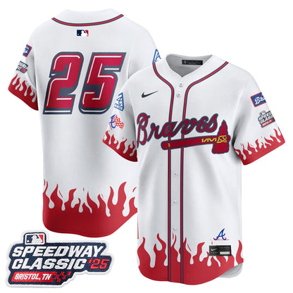 Men's Atlanta Braves 2025 Speedway Classic Limited Jersey V2 - All Stitched