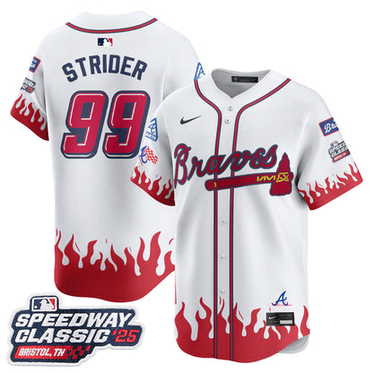Men's Atlanta Braves 2025 Speedway Classic Limited Jersey V2 - All Stitched