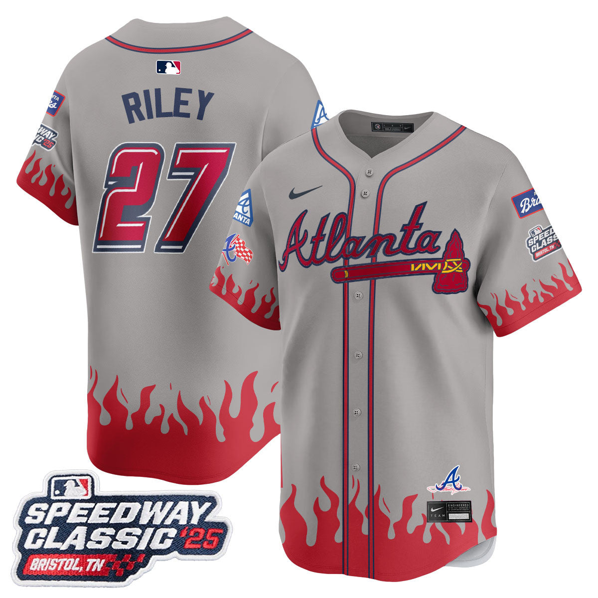 Men's Atlanta Braves 2025 Speedway Classic Limited Jersey V2 - All Stitched