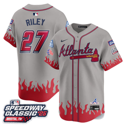 Men's Atlanta Braves 2025 Speedway Classic Limited Jersey V2 - All Stitched