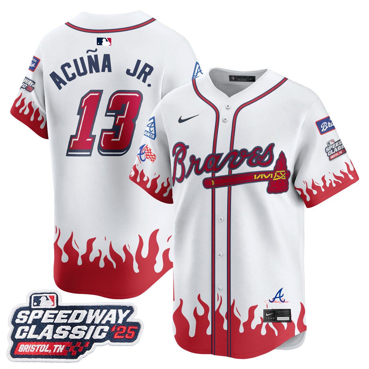 Men's Atlanta Braves 2025 Speedway Classic Limited Jersey V2 - All Stitched