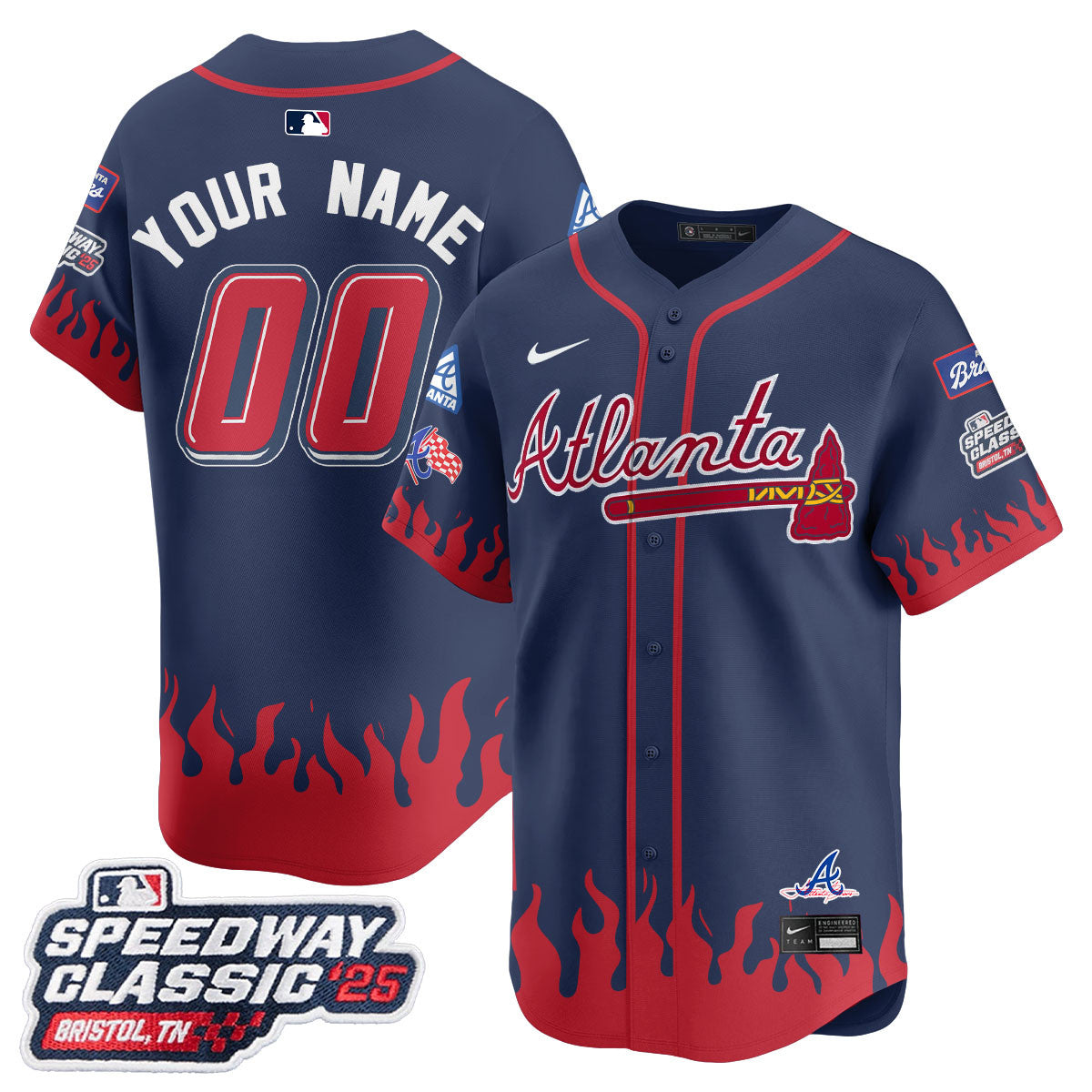 Atlanta Braves 2025 Speedway Classic Limited Custom Jersey V2 - All Stitched