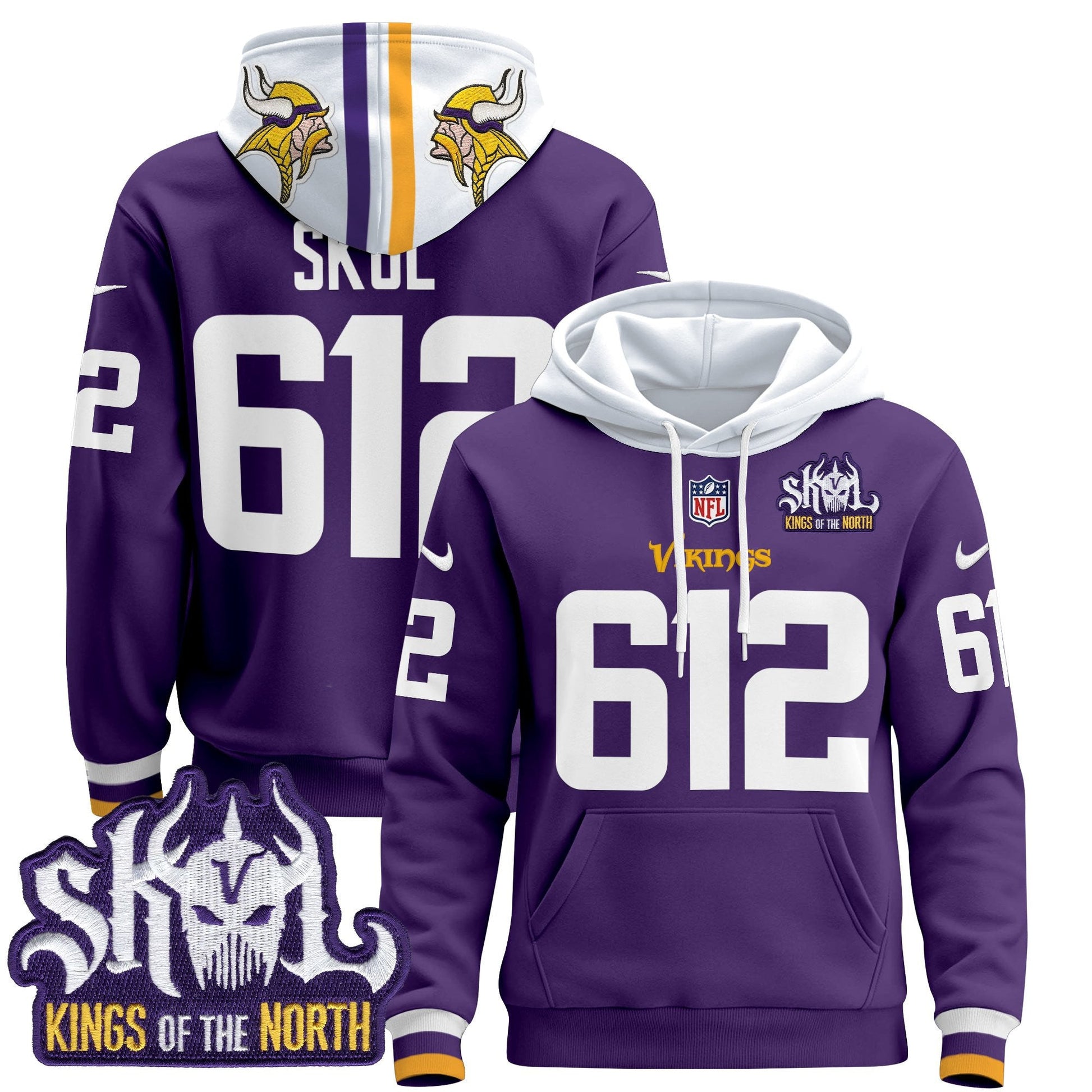Men's Minnesota Vikings 2025 Pullover Hoodie - All Stitched