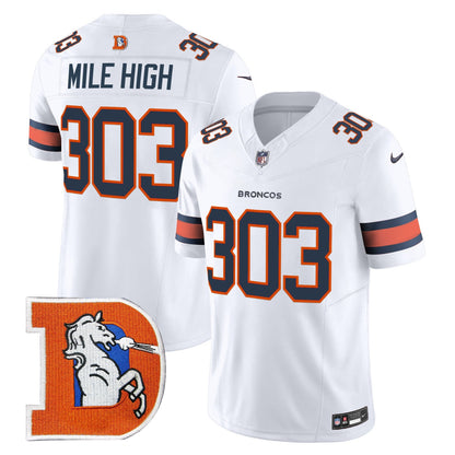 Men's Denver Broncos Throwback Vapor Limited Jersey V2 - All Stitched
