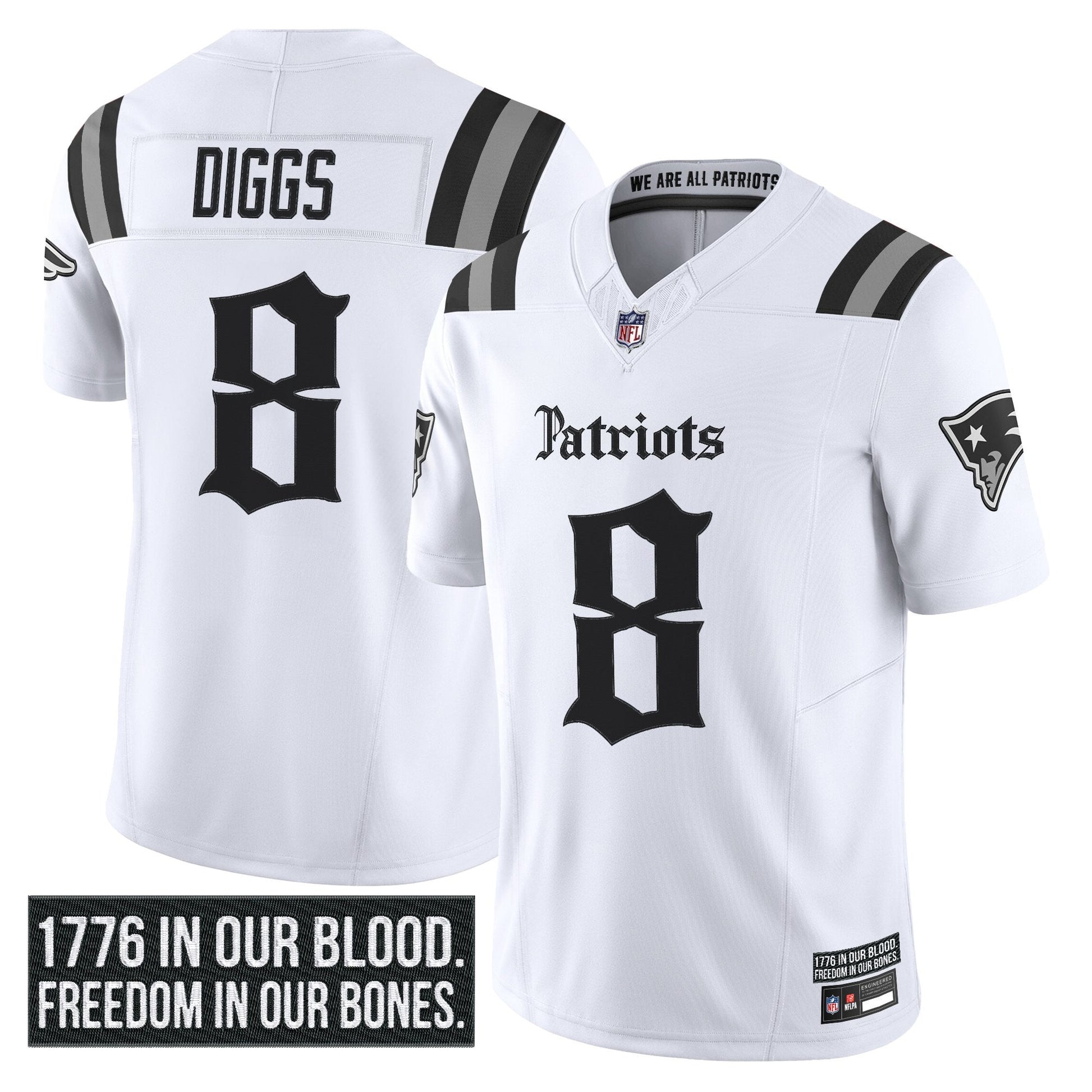 Men's New England Patriots 'Gothic Revolution Edition' Vapor Limited Jersey - All Stitched