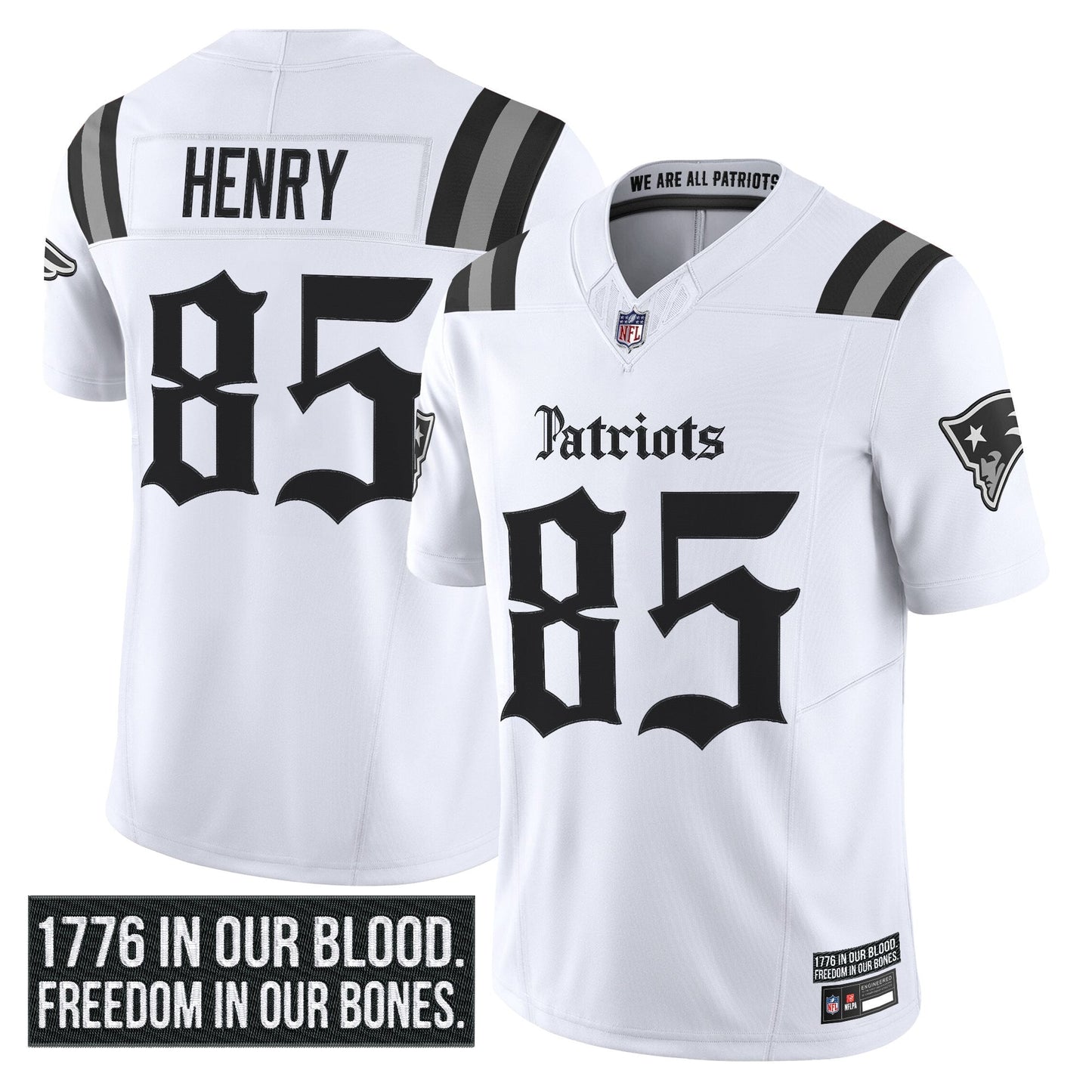 Men's New England Patriots 'Gothic Revolution Edition' Vapor Limited Jersey - All Stitched