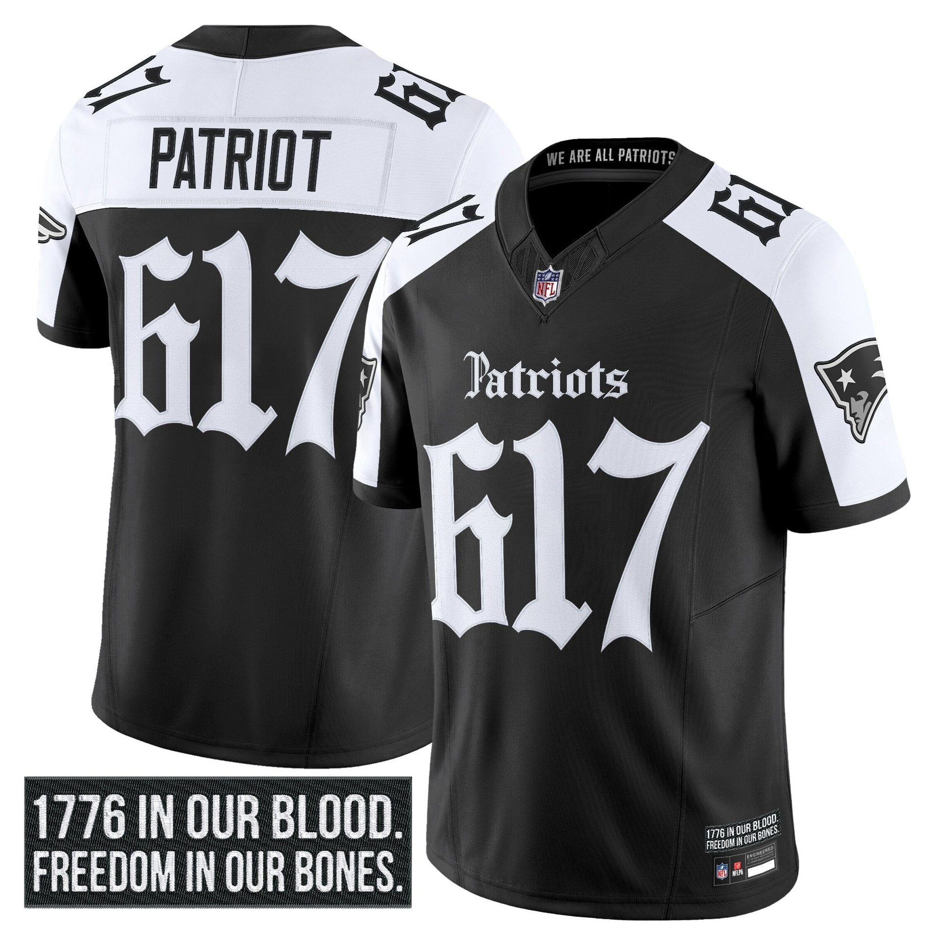 Men's New England Patriots 'Gothic Revolution Edition' Vapor Limited Jersey - All Stitched