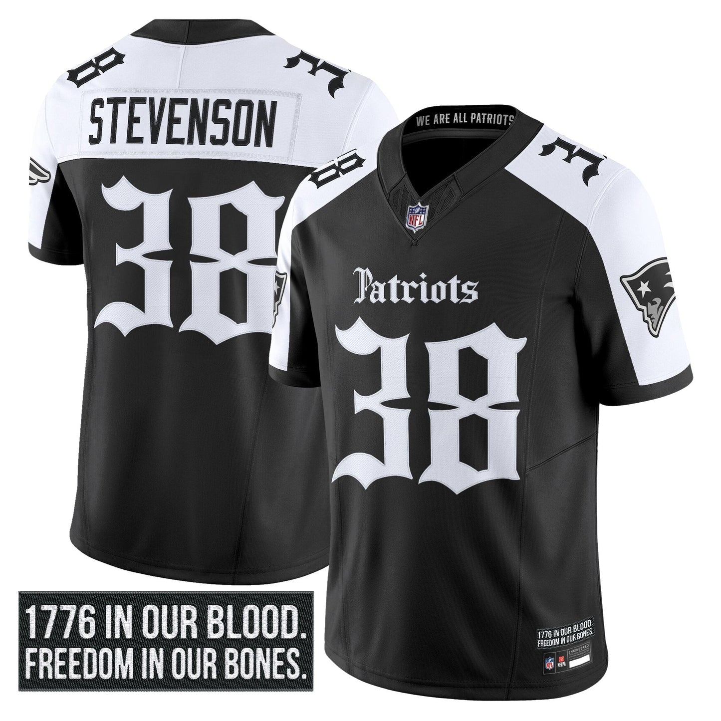 Men's New England Patriots 'Gothic Revolution Edition' Vapor Limited Jersey - All Stitched