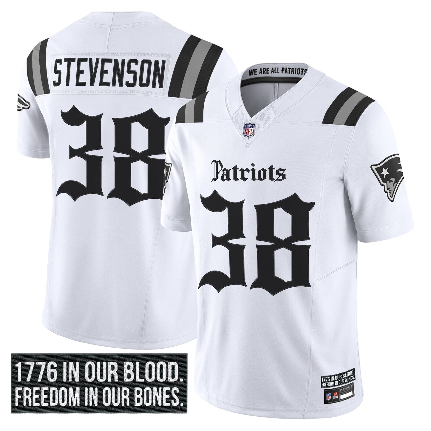 Men's New England Patriots 'Gothic Revolution Edition' Vapor Limited Jersey - All Stitched