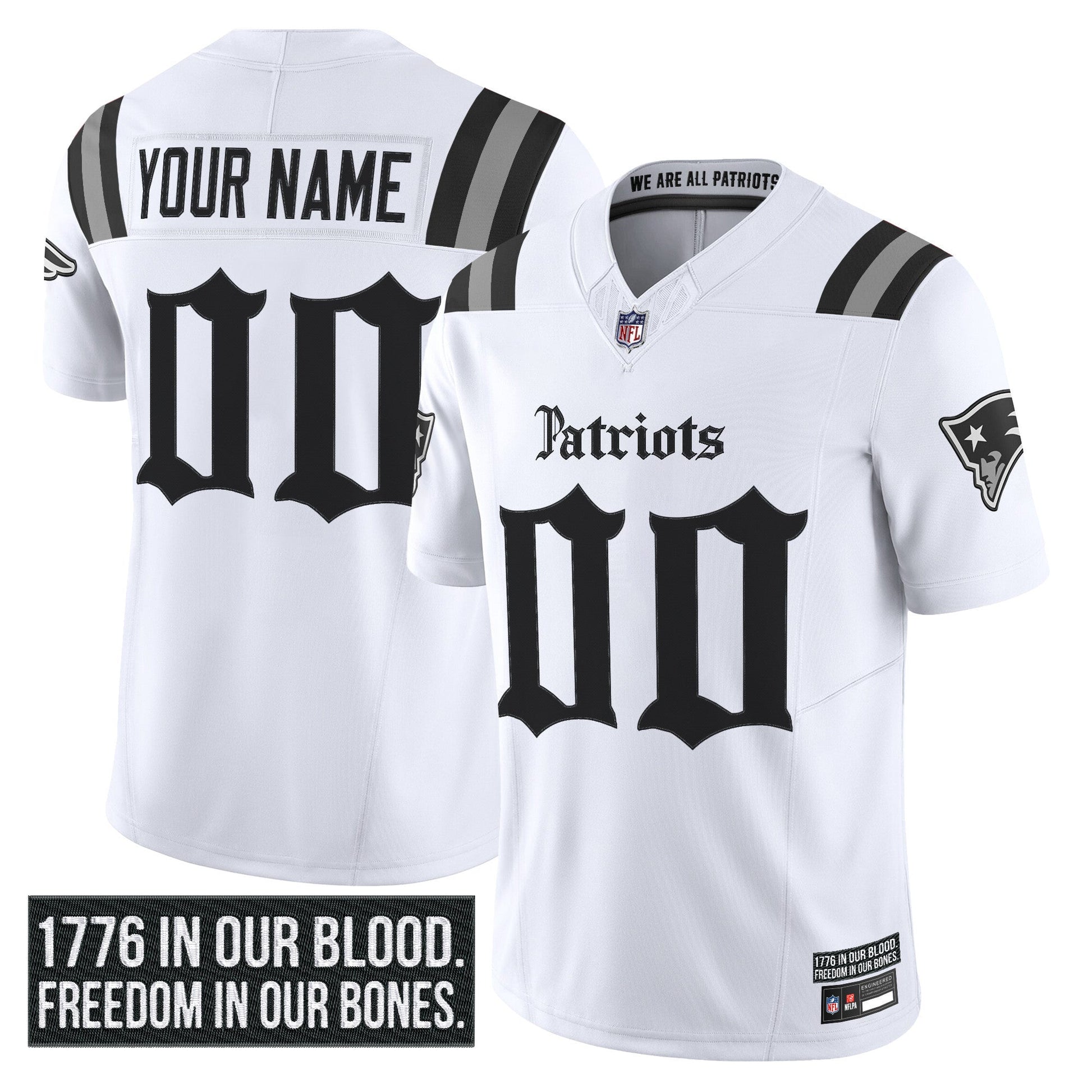 New England Patriots 'Gothic Revolution Edition' Vapor Limited Custom Jersey - All Stitched