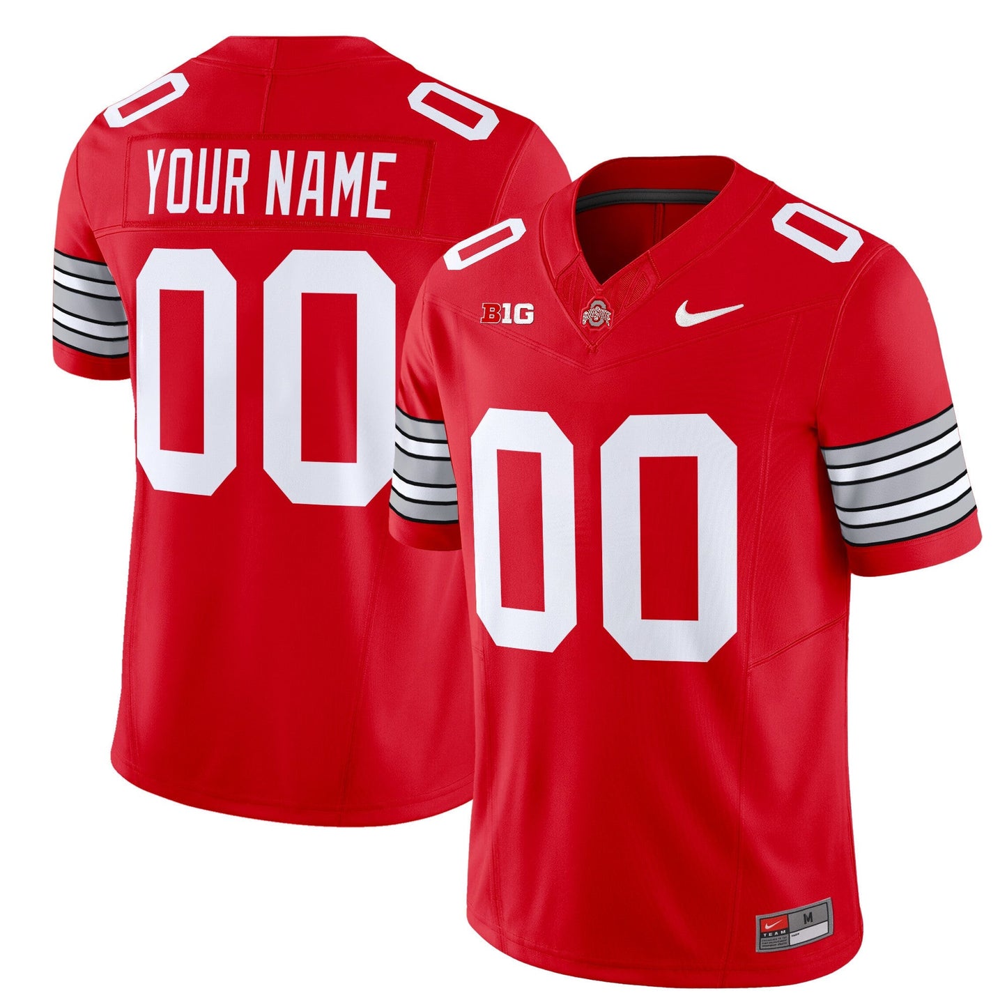 Ohio State Buckeyes 'Heritage Stripe' 2025/26 Vapor Limited Custom Jersey - All Stitched
