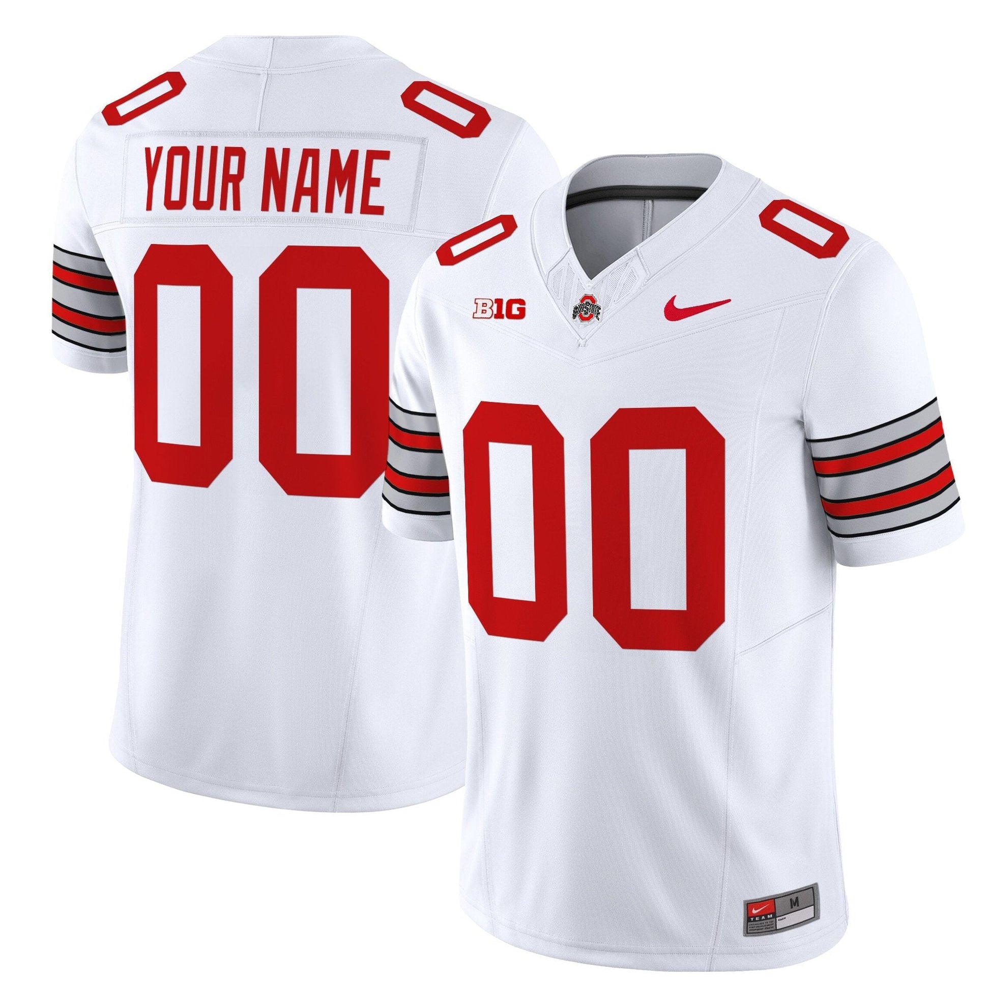 Ohio State Buckeyes 'Heritage Stripe' 2025/26 Vapor Limited Custom Jersey - All Stitched