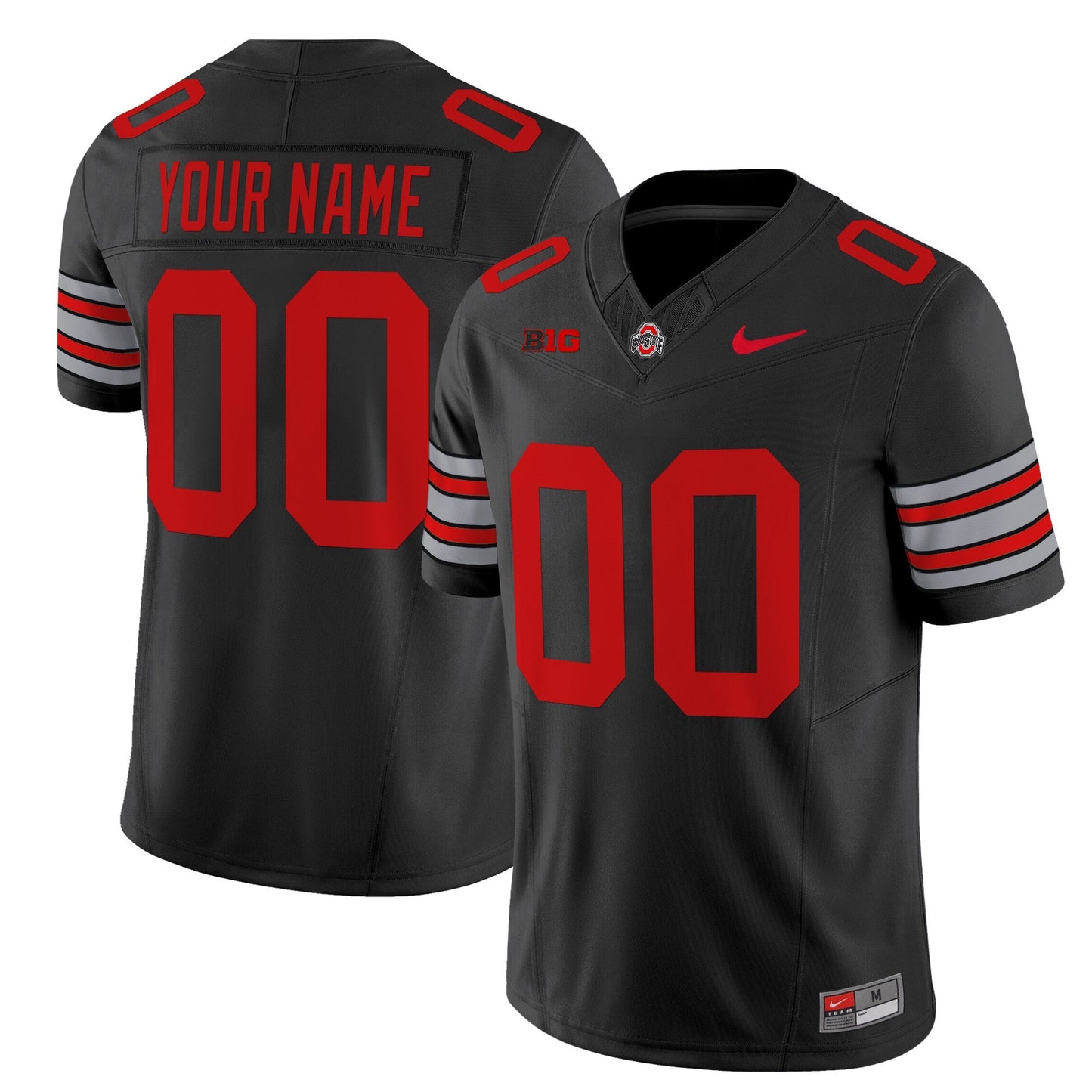 Ohio State Buckeyes 'Heritage Stripe' 2025/26 Vapor Limited Custom Jersey - All Stitched