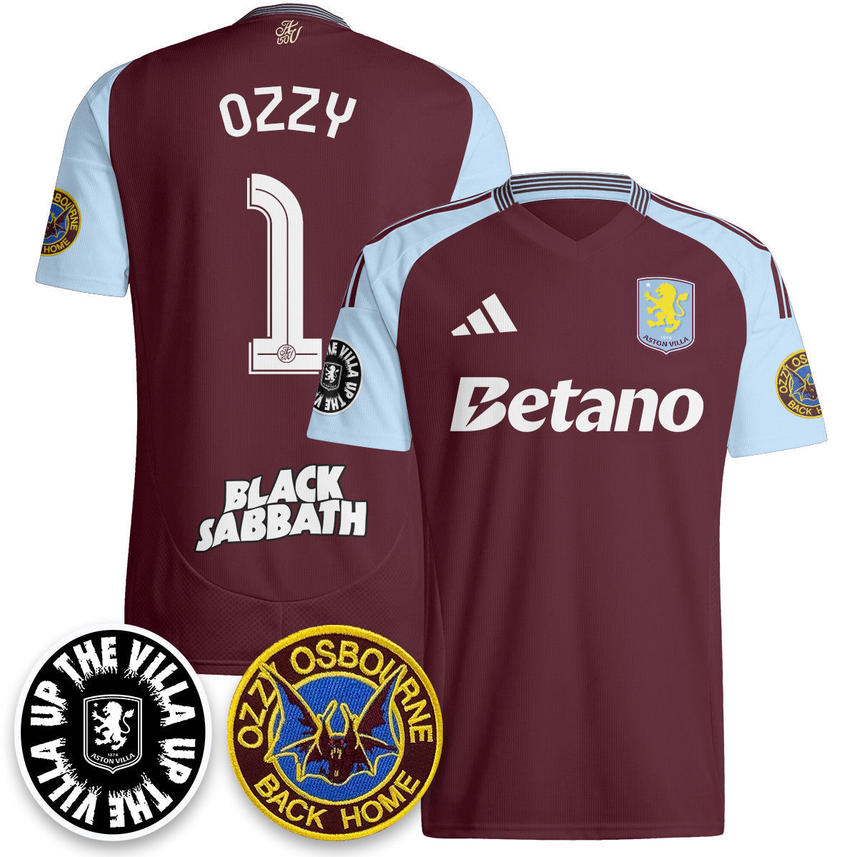 Men's Aston Villa Ozzy Osbourne Back Home Jersey - Printed