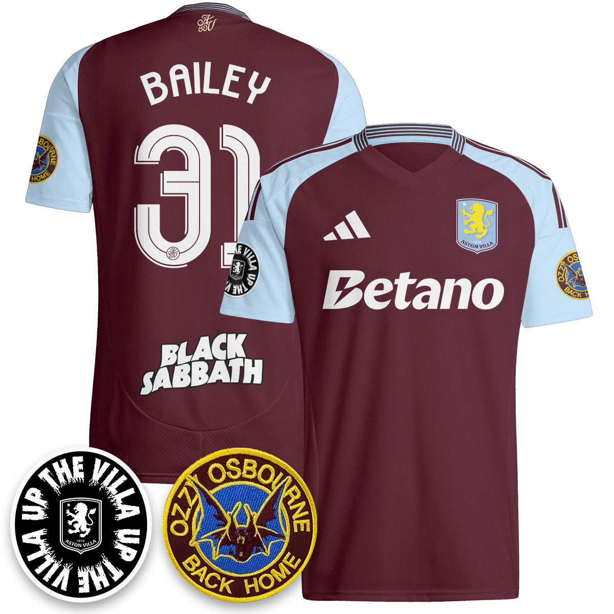 Men's Aston Villa Ozzy Osbourne Back Home Jersey - Printed