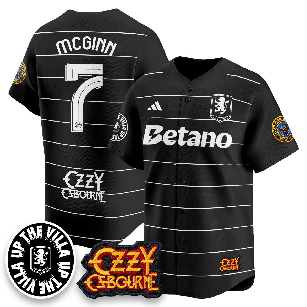 Men's Aston Villa Ozzy Osbourne Back Home Baseball Jersey - All Stitched