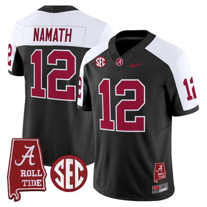 Men's Alabama Crimson Tide Throwback Vapor Limited Jersey - Alabama Map - All Stitched