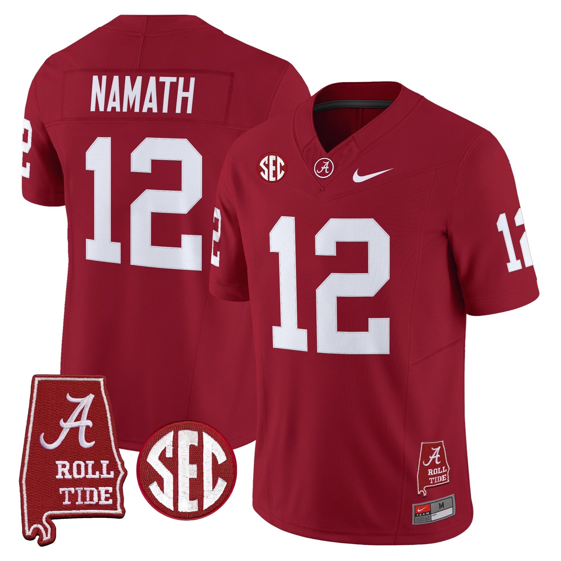 Men's Alabama Crimson Tide Throwback Vapor Limited Jersey - Alabama Map - All Stitched