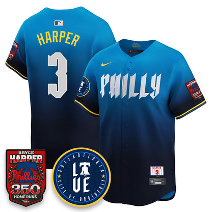 Bryce Harper PHI 350 Home Runs Jersey - All Stitched