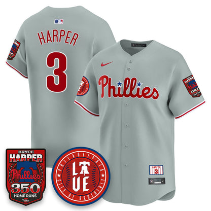 Men's Bryce Harper Philadelphia Phillies 350 Home Runs Jersey - All Stitched