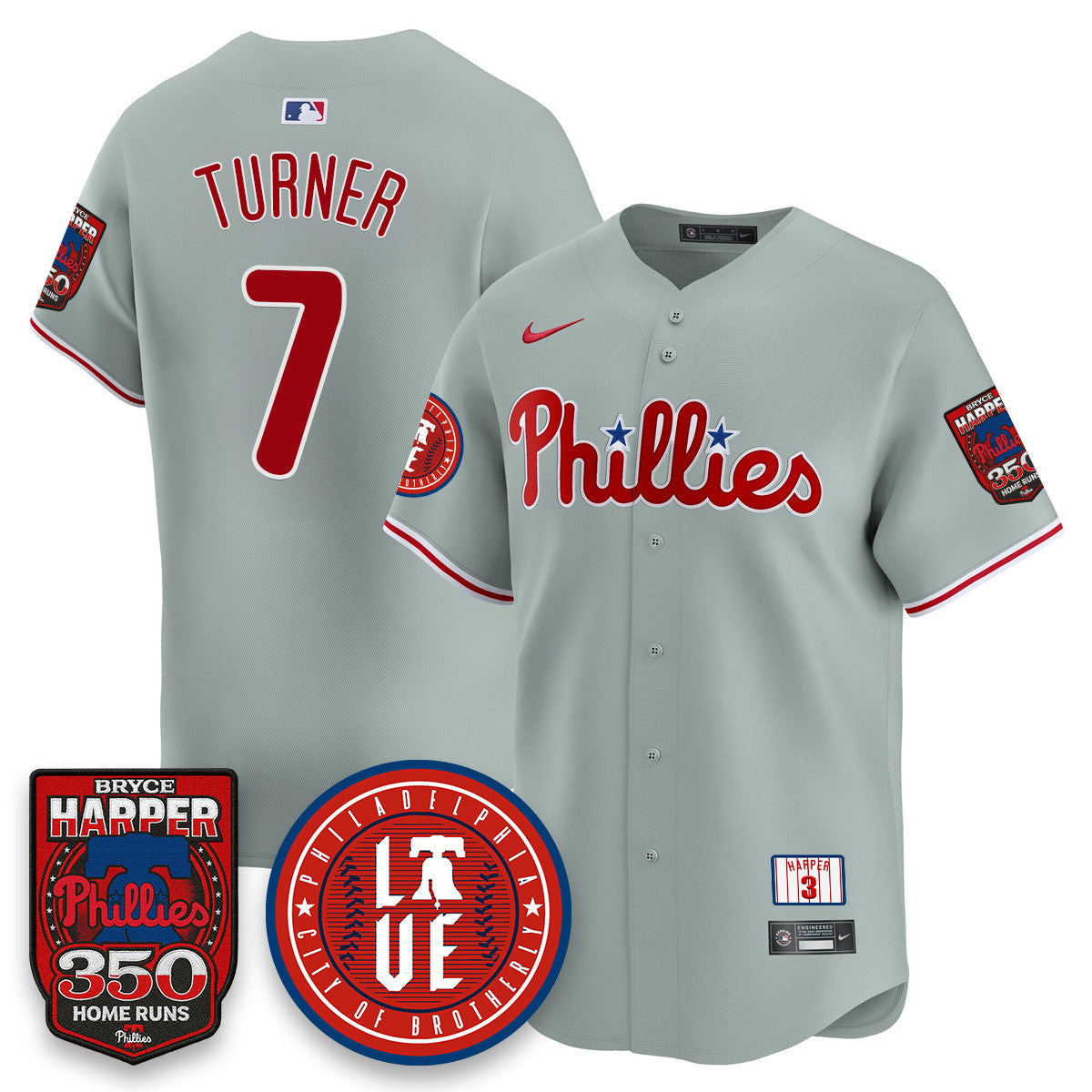 Men's Bryce Harper Philadelphia Phillies 350 Home Runs Jersey - All Stitched