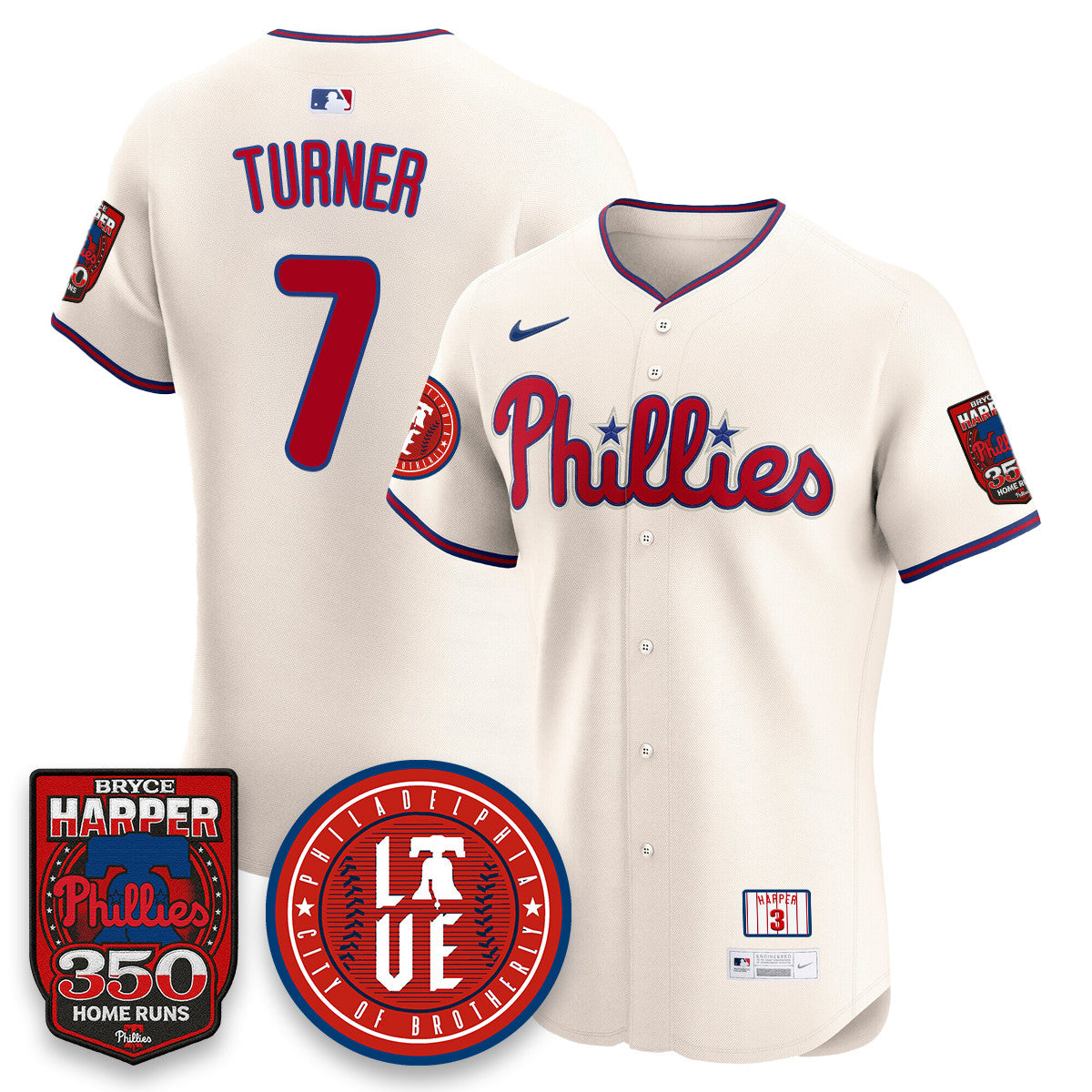 Men's Bryce Harper Philadelphia Phillies 350 Home Runs Jersey - All Stitched