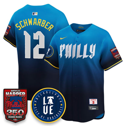 Men's Bryce Harper Philadelphia Phillies 350 Home Runs Jersey - All Stitched