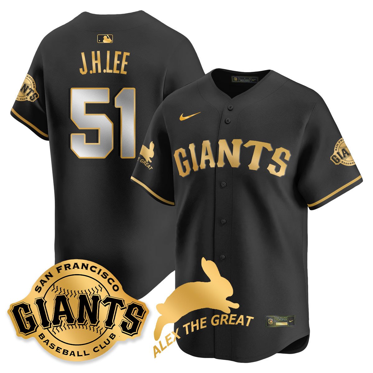 Men's San Francisco Giants "Alex the Great" Rabbit Memories 2025 Jersey - All Stitched