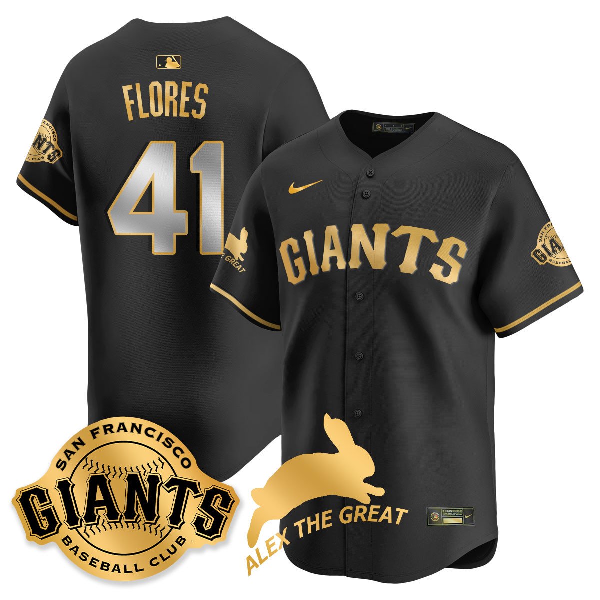 Men's San Francisco Giants "Alex the Great" Rabbit Memories 2025 Jersey - All Stitched