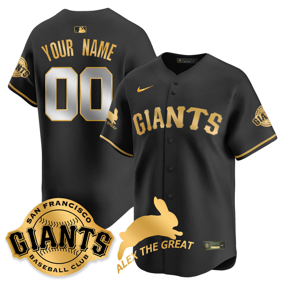 Custom SF "Alex the Great" Rabbit Memories 2025 Jersey - All Stitched