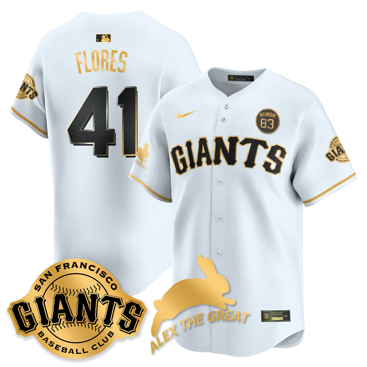 Men's San Francisco Giants "Alex the Great" Rabbit Memories 2025 Jersey - All Stitched