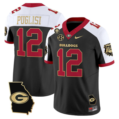 Men's Georgia Bulldogs 2025 Georgia Map & Vince Dooley Patch Vapor Limited Jersey - All Stitched