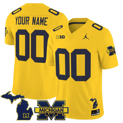 Michigan Wolverines 2025 Vapor Limited Custom Jersey - All Stitched