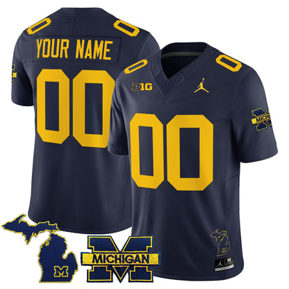 Michigan Wolverines 2025 Vapor Limited Custom Jersey - All Stitched
