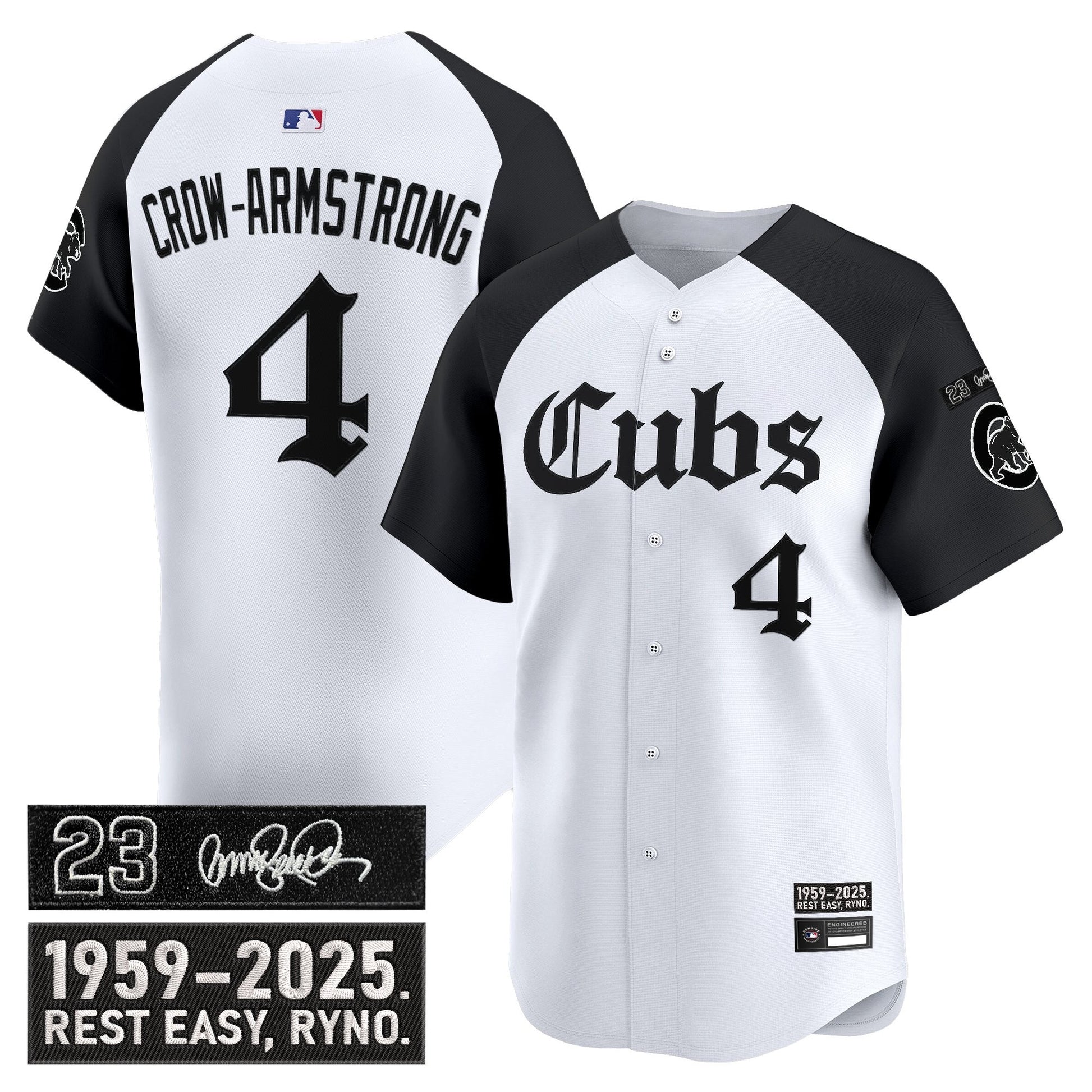 Men's Chicago Cubs 'Ryne Sandberg Tribute' Vapor Premier Limited Jersey - Gothic Edition - All Stitched