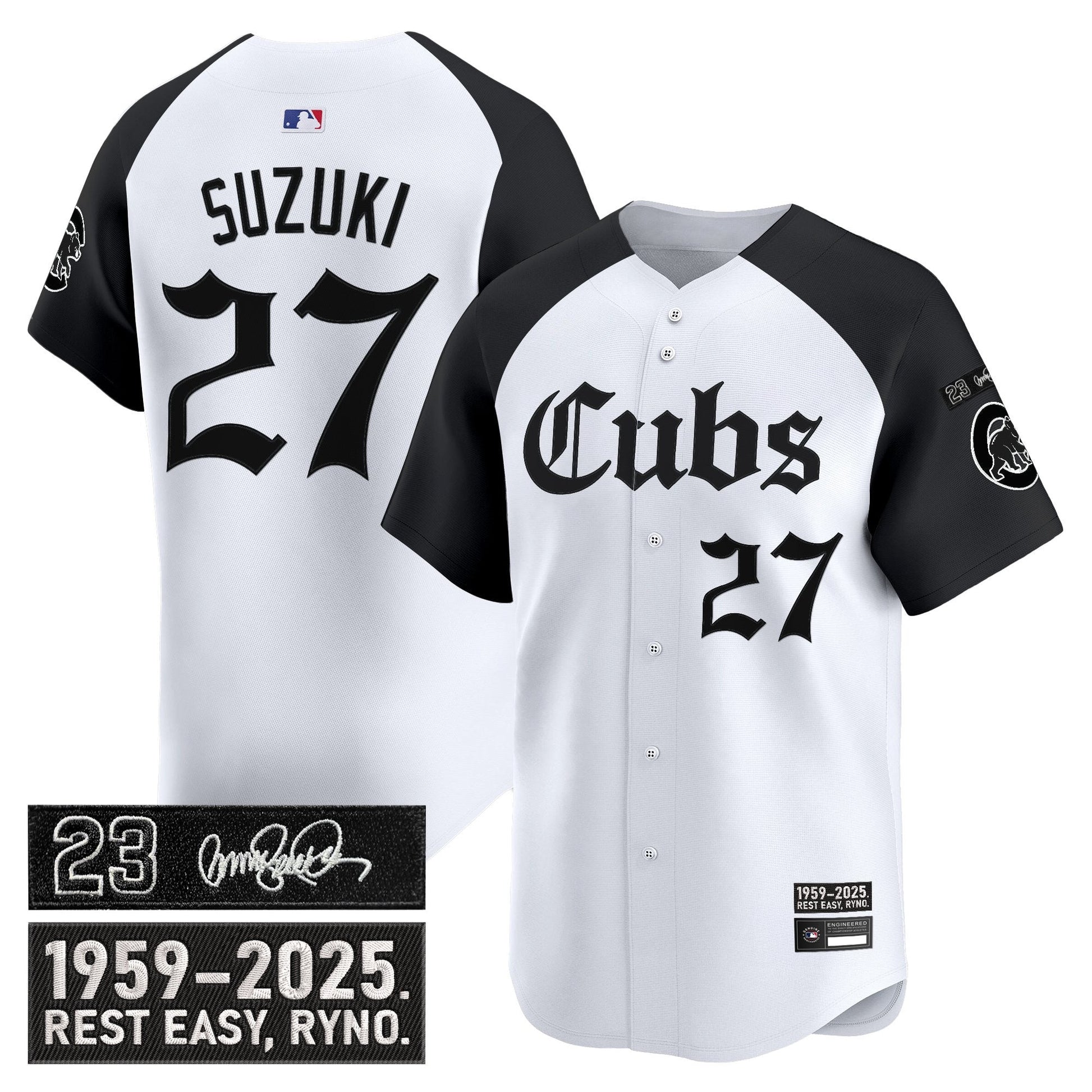 Men's Chicago Cubs 'Ryne Sandberg Tribute' Vapor Premier Limited Jersey - Gothic Edition - All Stitched