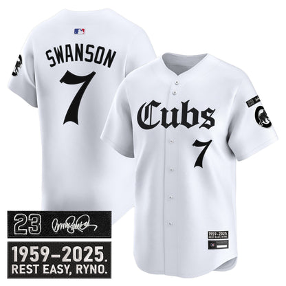 Men's Chicago Cubs 'Ryne Sandberg Tribute' Vapor Premier Limited Jersey - Gothic Edition - All Stitched