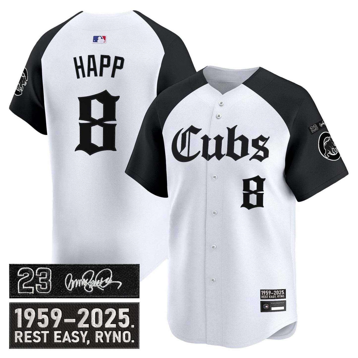 Men's Chicago Cubs 'Ryne Sandberg Tribute' Vapor Premier Limited Jersey - Gothic Edition - All Stitched
