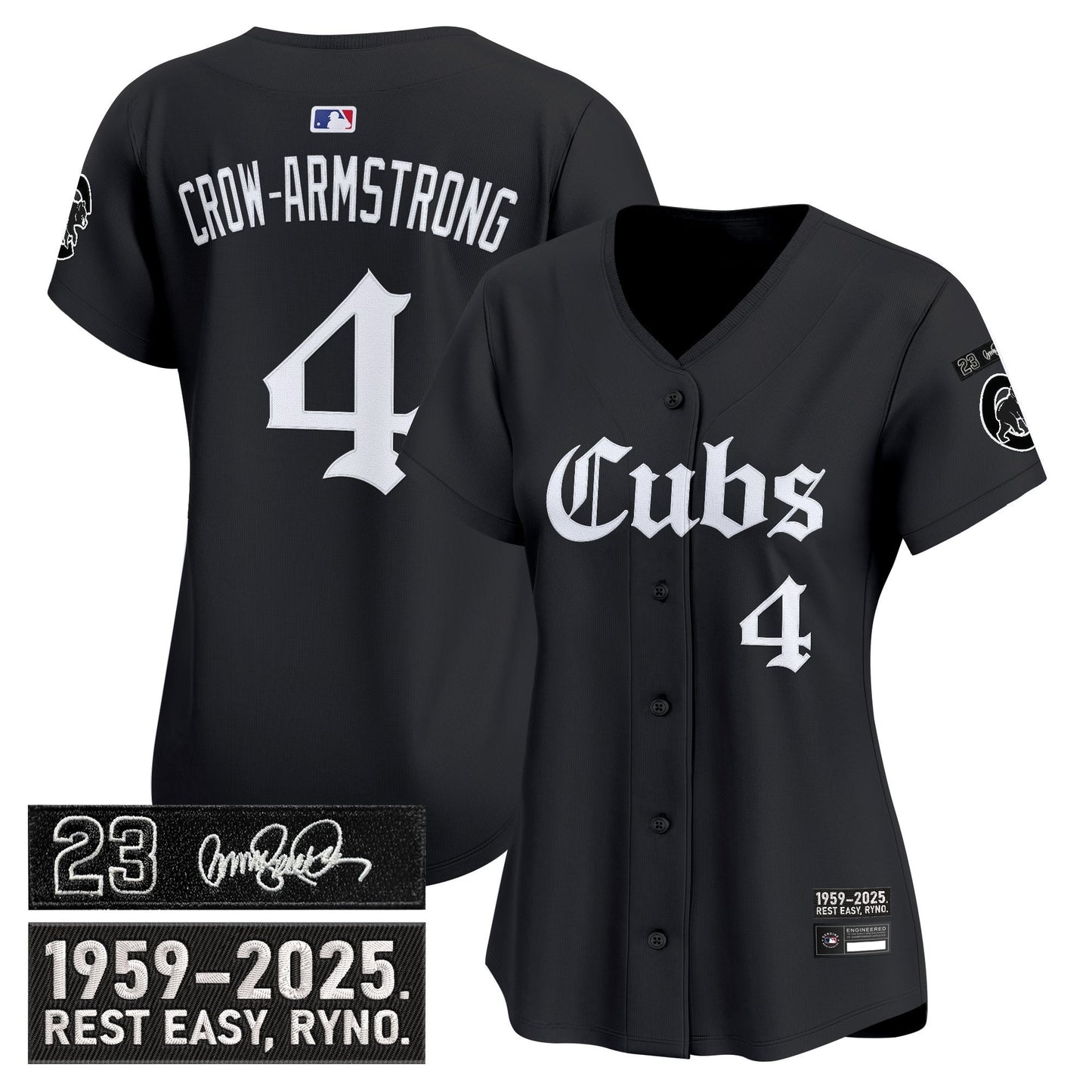 Women's Chicago Cubs 'Ryne Sandberg Tribute' Vapor Premier Limited Jersey - Gothic Edition - All Stitched