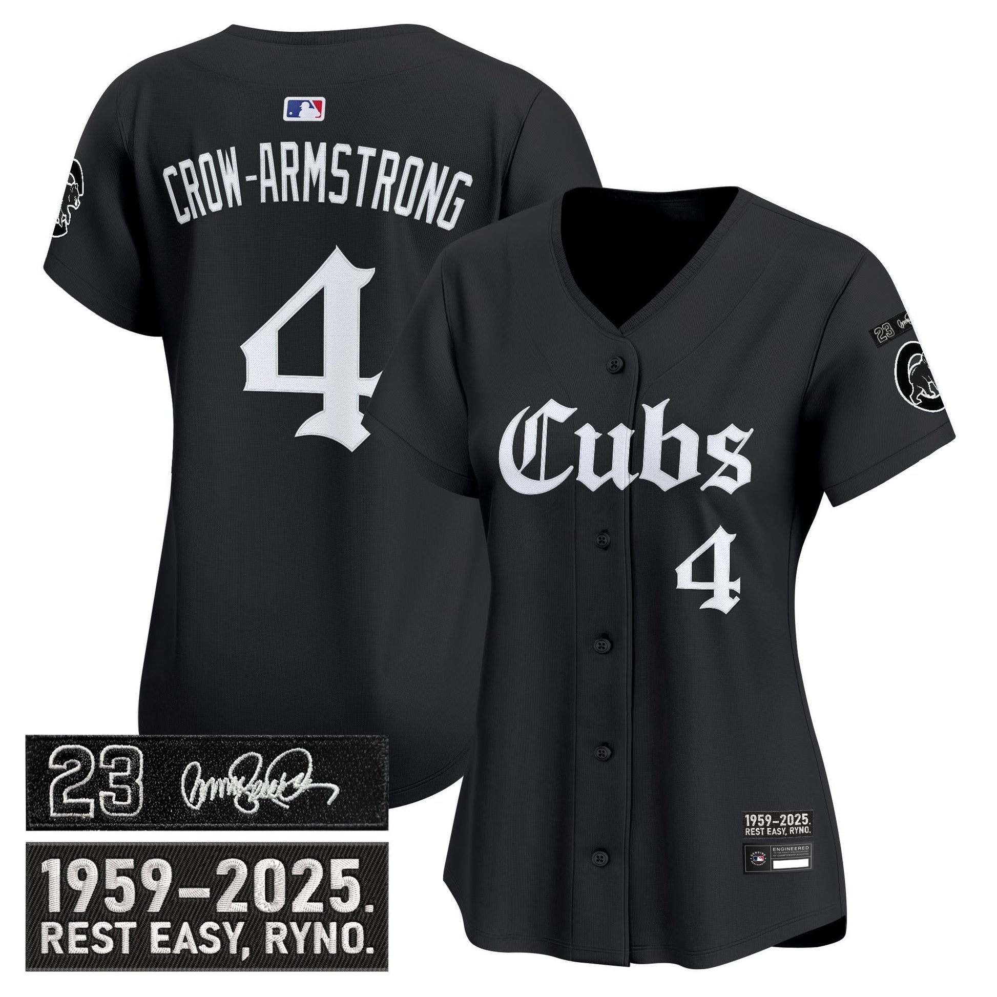 Women's Chicago Cubs 'Ryne Sandberg Tribute' Vapor Premier Limited Jersey - Gothic Edition - All Stitched