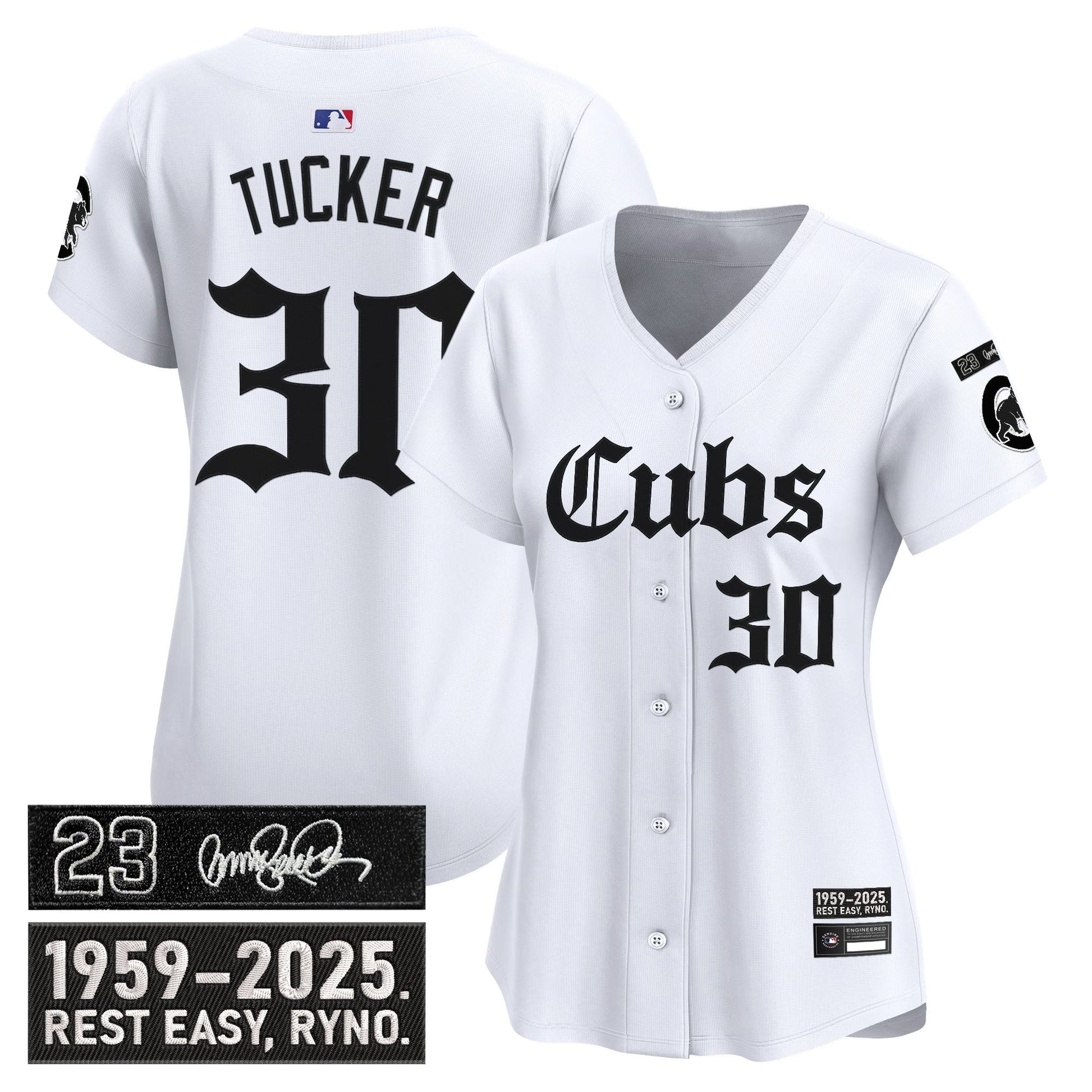 Women's Chicago Cubs 'Ryne Sandberg Tribute' Vapor Premier Limited Jersey - Gothic Edition - All Stitched