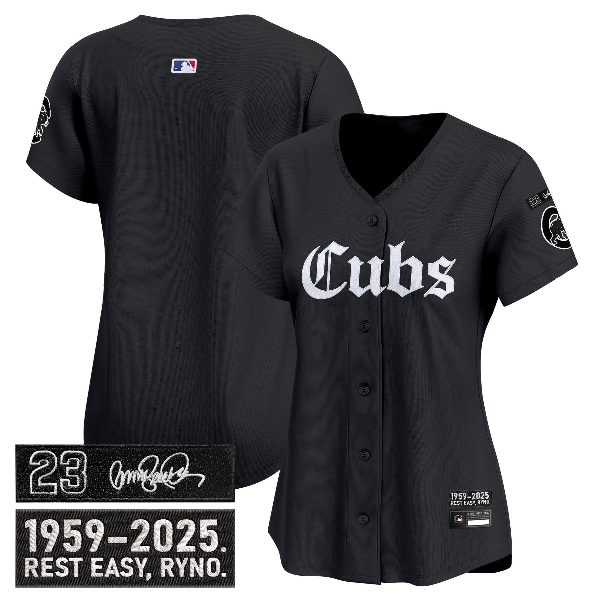 Women's Chicago Cubs 'Ryne Sandberg Tribute' Vapor Premier Limited Jersey - Gothic Edition - All Stitched