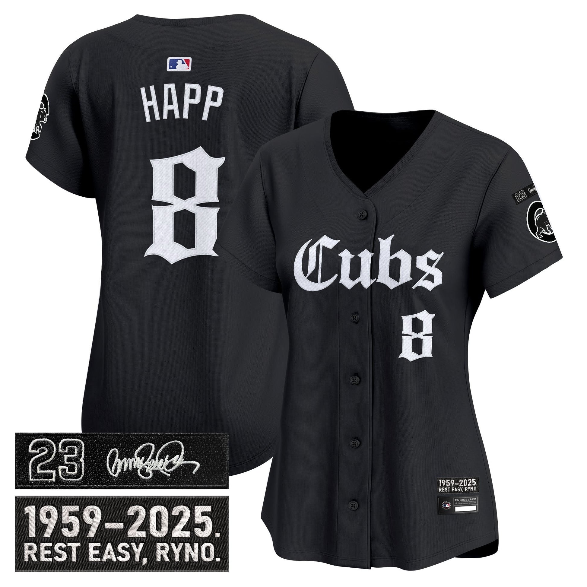 Women's Chicago Cubs 'Ryne Sandberg Tribute' Vapor Premier Limited Jersey - Gothic Edition - All Stitched