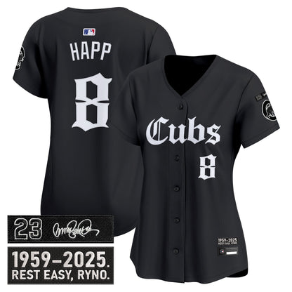 Women's Chicago Cubs 'Ryne Sandberg Tribute' Vapor Premier Limited Jersey - Gothic Edition - All Stitched