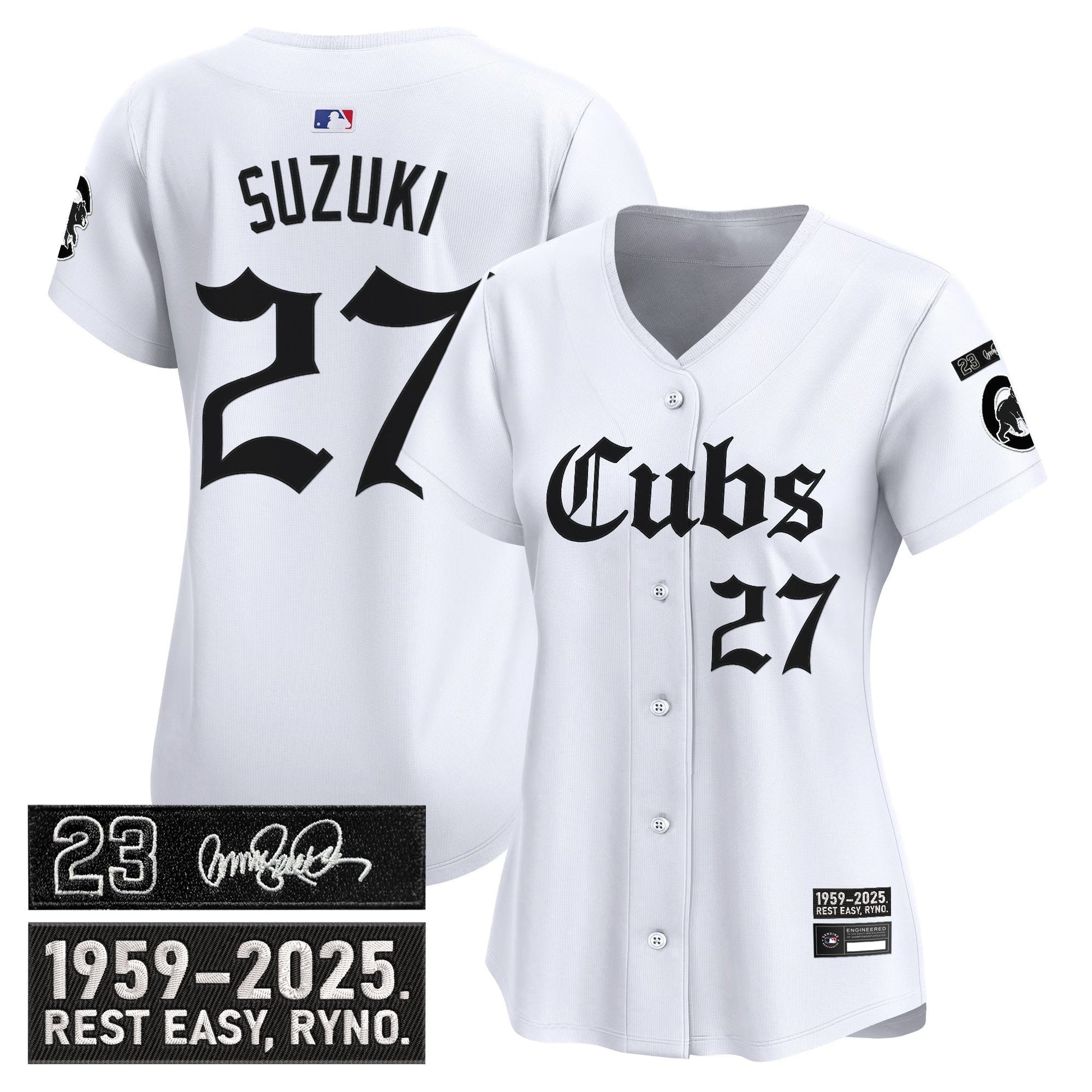 Women's Chicago Cubs 'Ryne Sandberg Tribute' Vapor Premier Limited Jersey - Gothic Edition - All Stitched