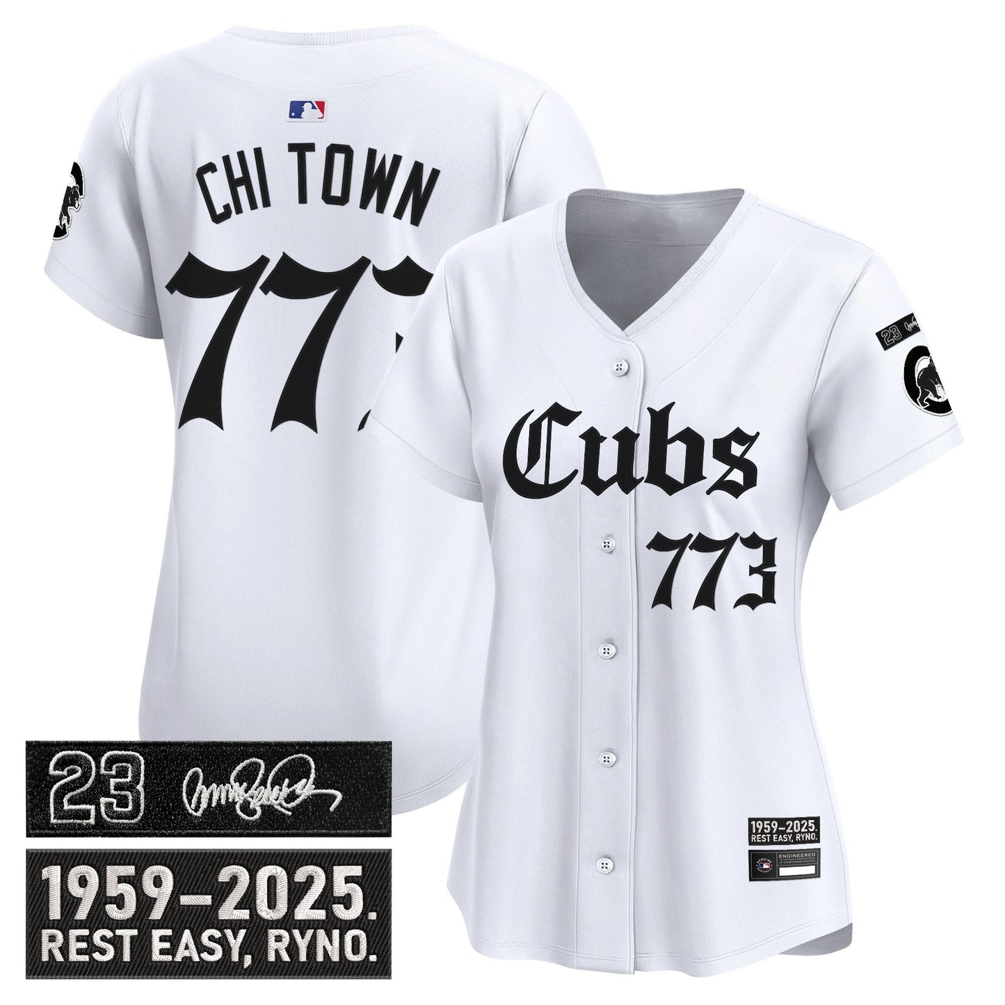 Women's Chicago Cubs 'Ryne Sandberg Tribute' Vapor Premier Limited Jersey - Gothic Edition - All Stitched