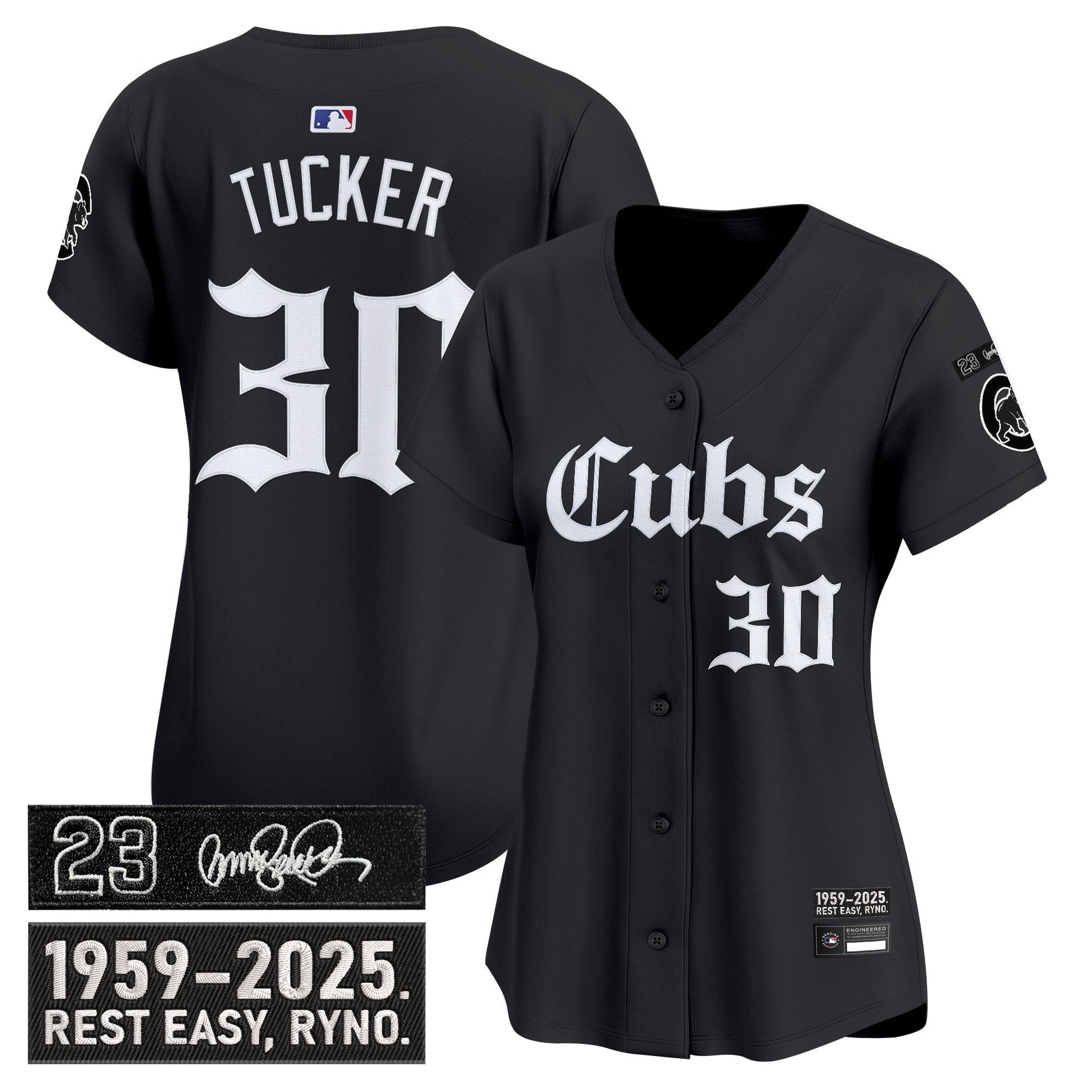 Women's Chicago Cubs 'Ryne Sandberg Tribute' Vapor Premier Limited Jersey - Gothic Edition - All Stitched
