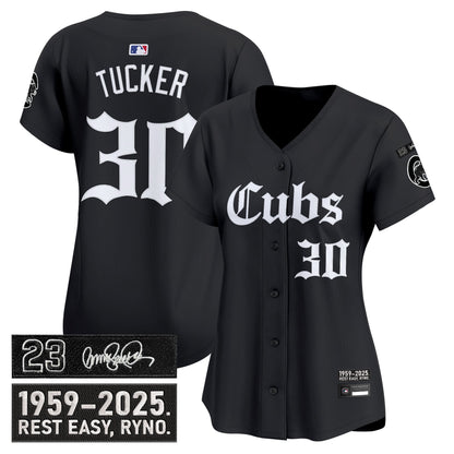 Women's Chicago Cubs 'Ryne Sandberg Tribute' Vapor Premier Limited Jersey - Gothic Edition - All Stitched